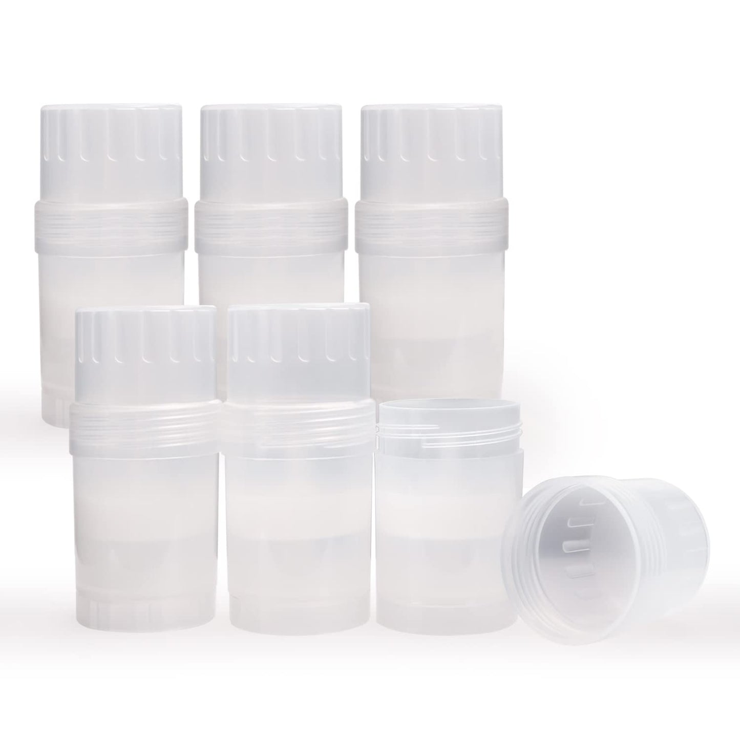 6 Pcs Empty Deodorant Container 1 Oz Plastic Refillable Twist-up Deodorant Tubes Deodorant Bottles For DIY Deodorant Lip Blam