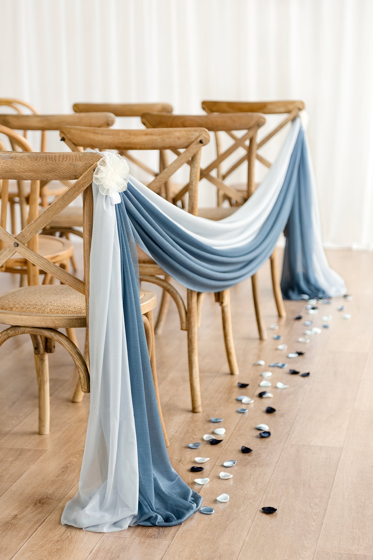Sheer Aisle Swags for Church Wedding - 7 Colors | Clearance
