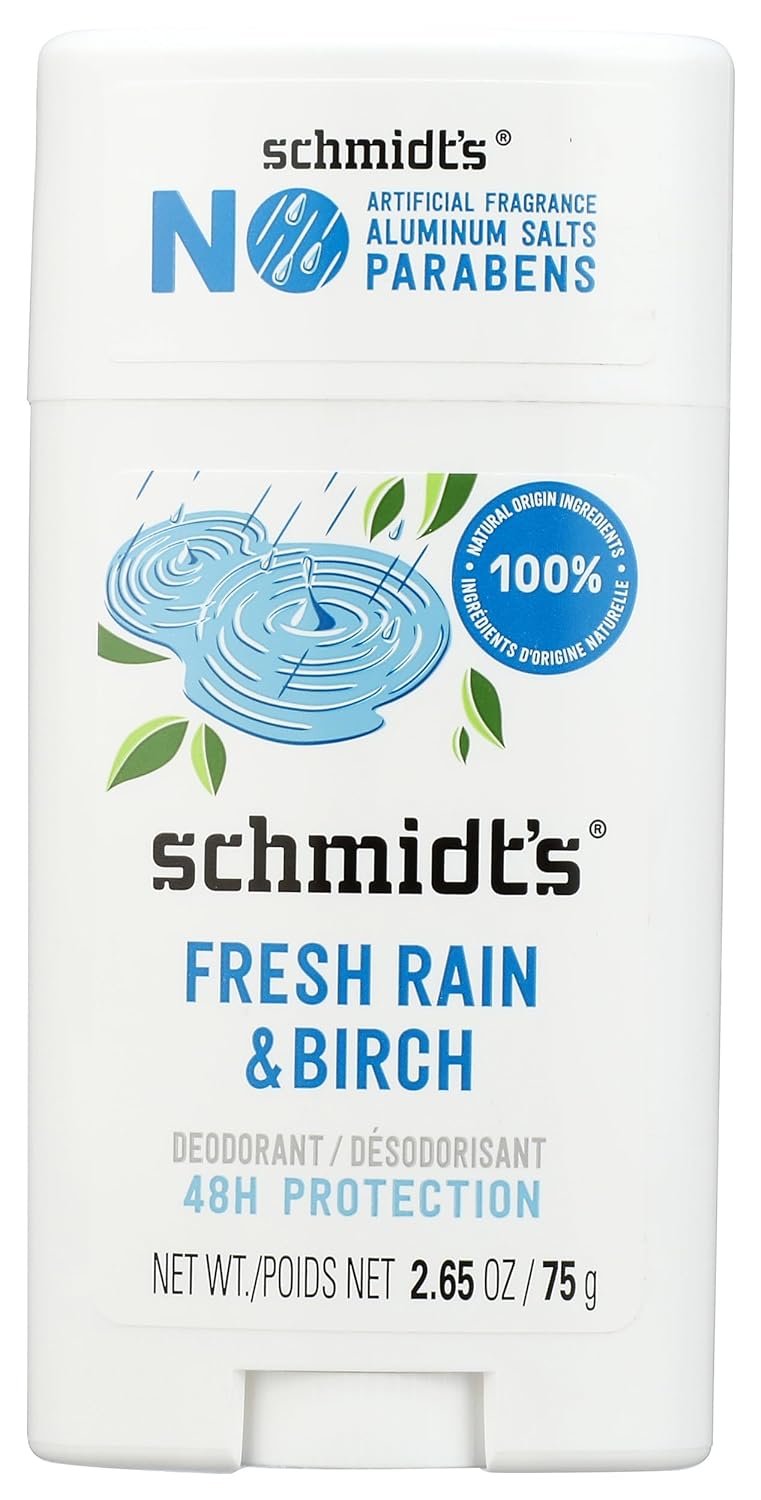 SCHMIDTS DEODORANT Fresh Rain & Birch Deodorant, 2.65 OZ