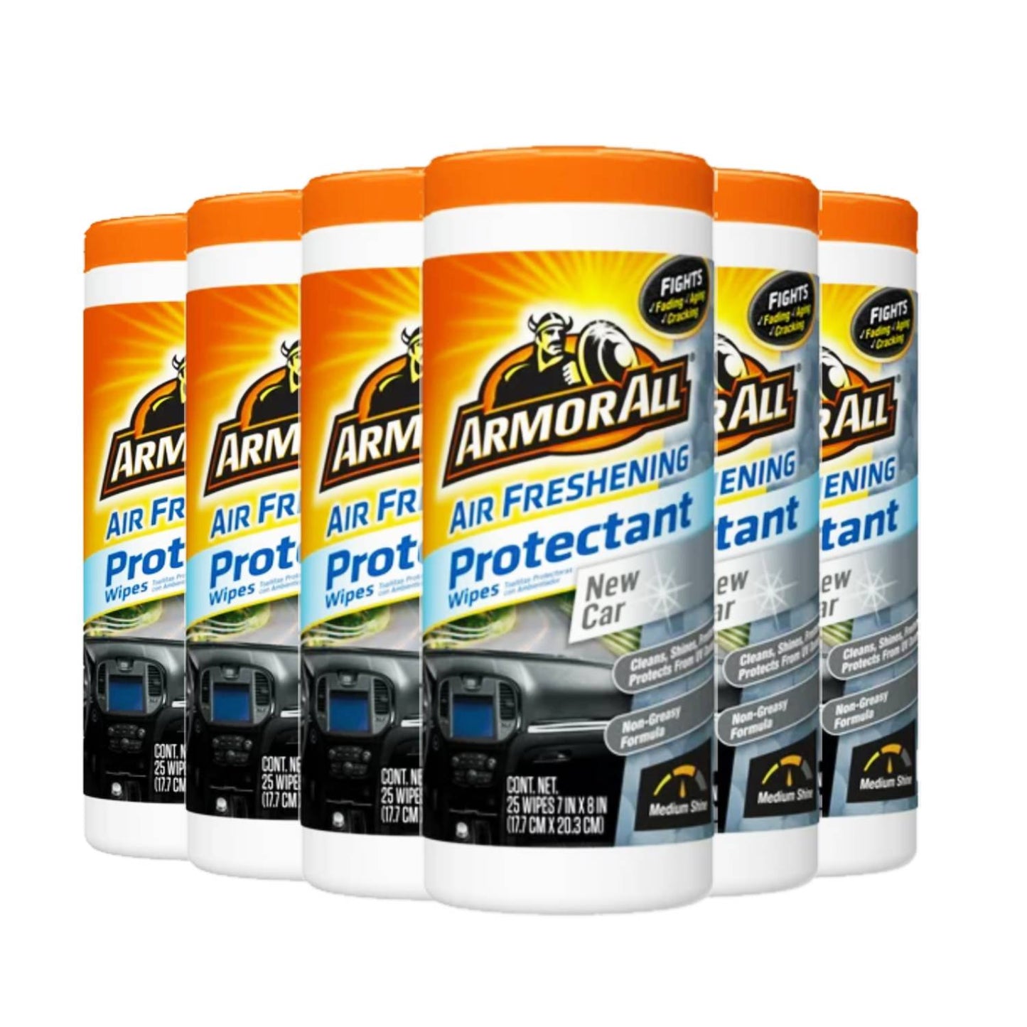 Armor All New Car Scent Air Freshening Car Protectant Wipes 25ct - 6 Pack