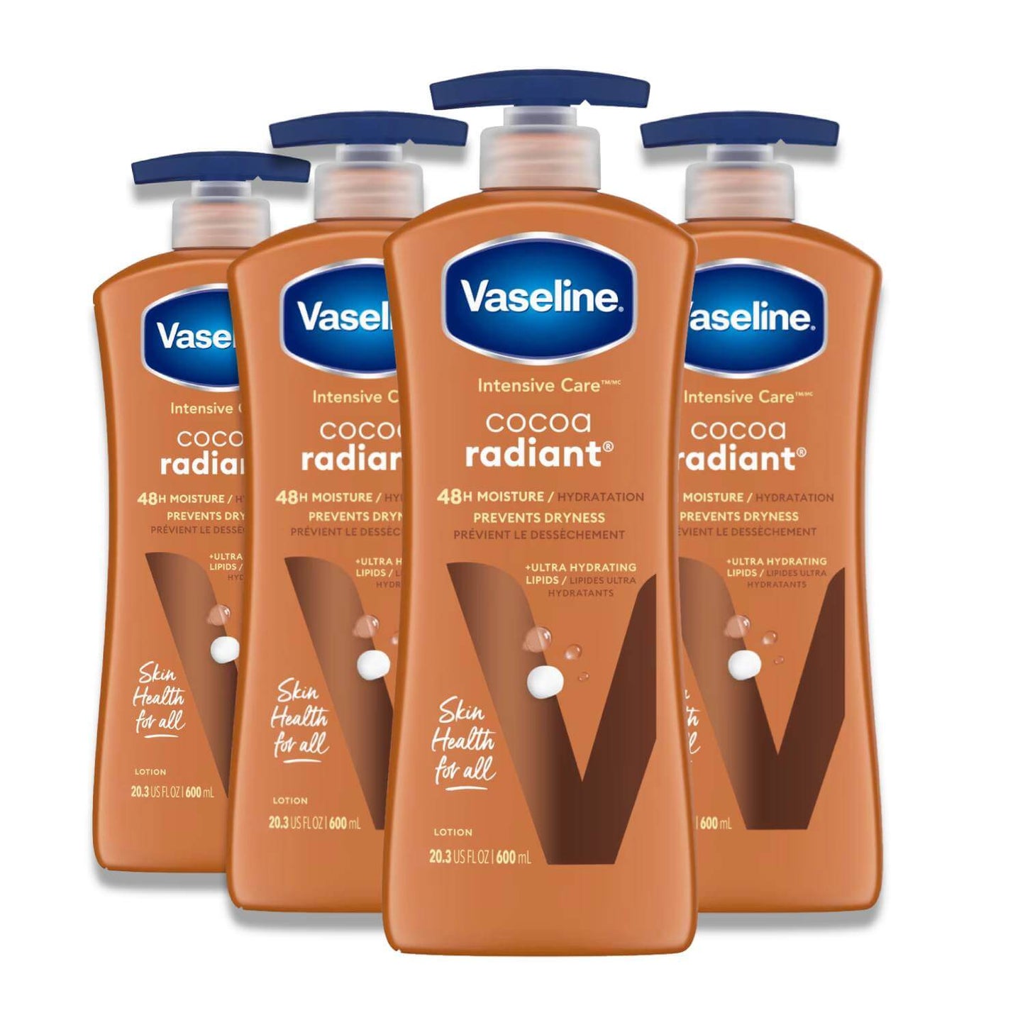 Vaseline - Intensive Care Cocoa Radiant Lotion - 20.3 oz - 4 Pack
