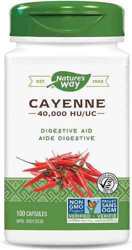 Nature's Way - Cayenne 40,000 HU\UC - 100 Capsules