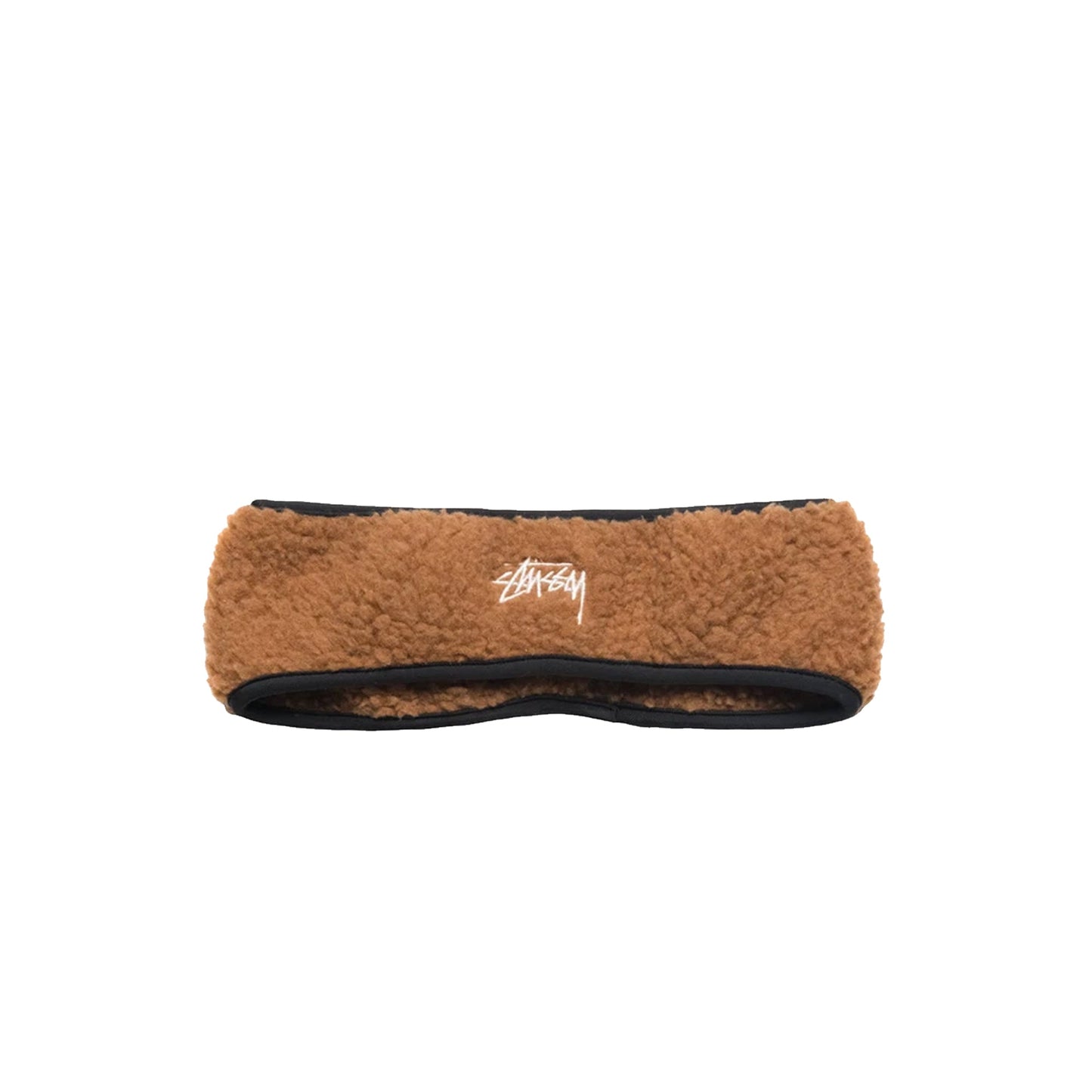 Stussy Mens Solid Polar Fleece Headband 'Brown'