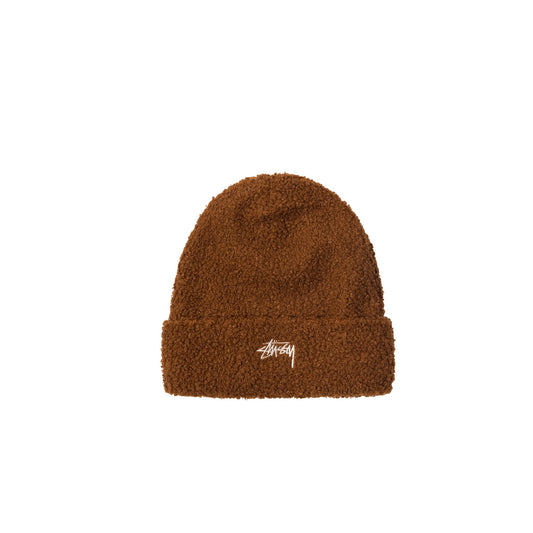 Stussy Boucle Fleece Beanie 'Brick'