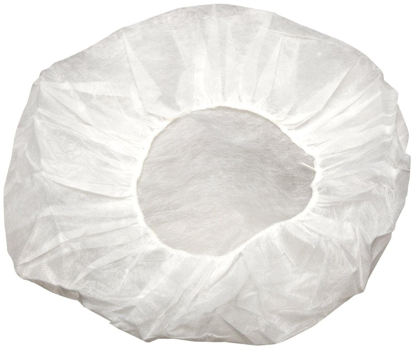 21" White Disposable Bouffant Caps
