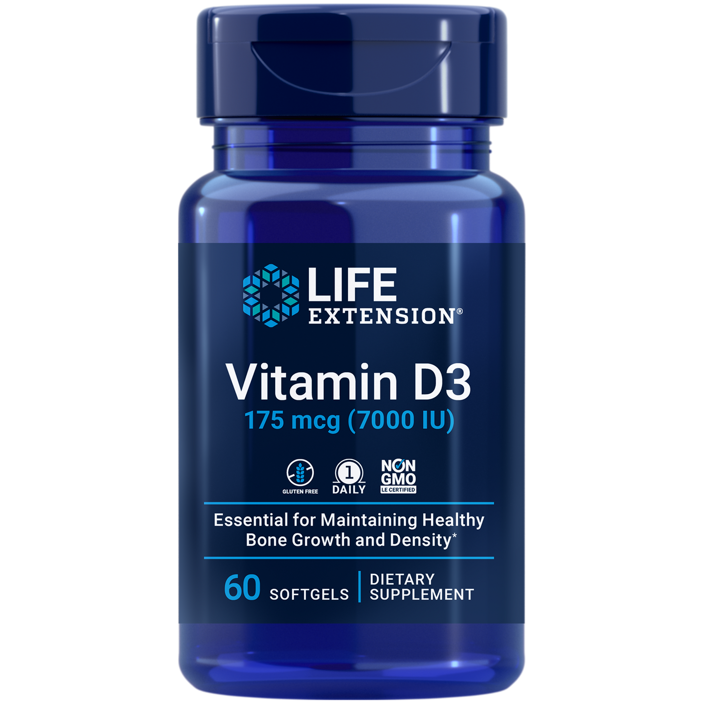 Life Extension Vitamin D3 175 mcg 60 softgels