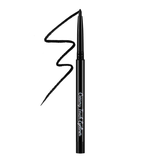 Waterproof Eyeliner Pen,Long-Lasting Cream Eyeliner Pencil,Highly Pigmented Eye Makeup Pen with Up to 24HR,Black Brown White