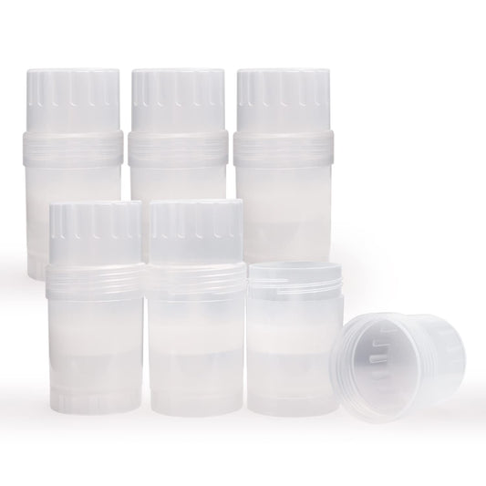 6 Pcs Empty Deodorant Container 1 Oz Plastic Refillable Twist-up Deodorant Tubes Deodorant Bottles For DIY Deodorant Lip Blam