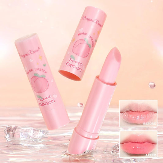 3 PCS Peach Lip Balm Color Changing Lipstick Set, PH Mood Long Lasting Labial Lip Gloss Lip Balm Tinted Magic Lip Stain, Makeup Lipstick Moisturize