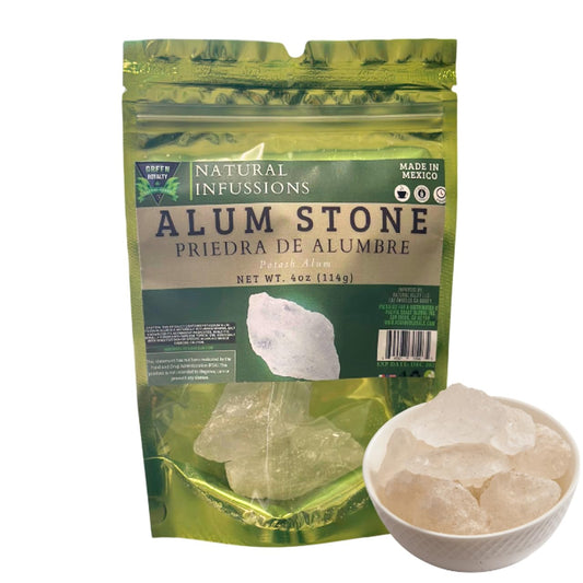 Alum Stone (Piedra de Alumbre) 4 oz - Multi-Purpose Crystal for Skin Care and Healing - Natural Deodorant & Antiperspirant | Shaving Stone.