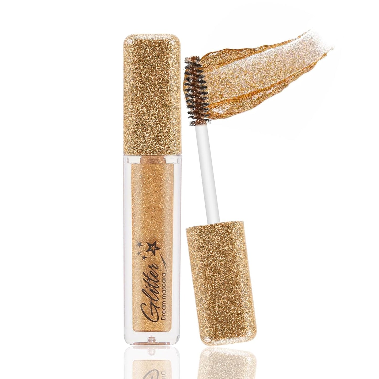Boobeen Glitter Mascara, Sparkle Diamond Shining Colorful Mascara for Eyelashes, Long Lasting Waterproof Lengthening Volumizing Lash Makeup for Party Wedding