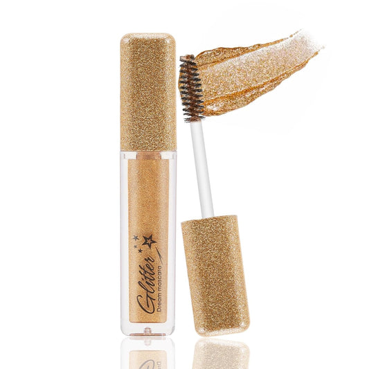 Boobeen Glitter Mascara, Sparkle Diamond Shining Colorful Mascara for Eyelashes, Long Lasting Waterproof Lengthening Volumizing Lash Makeup for Party Wedding