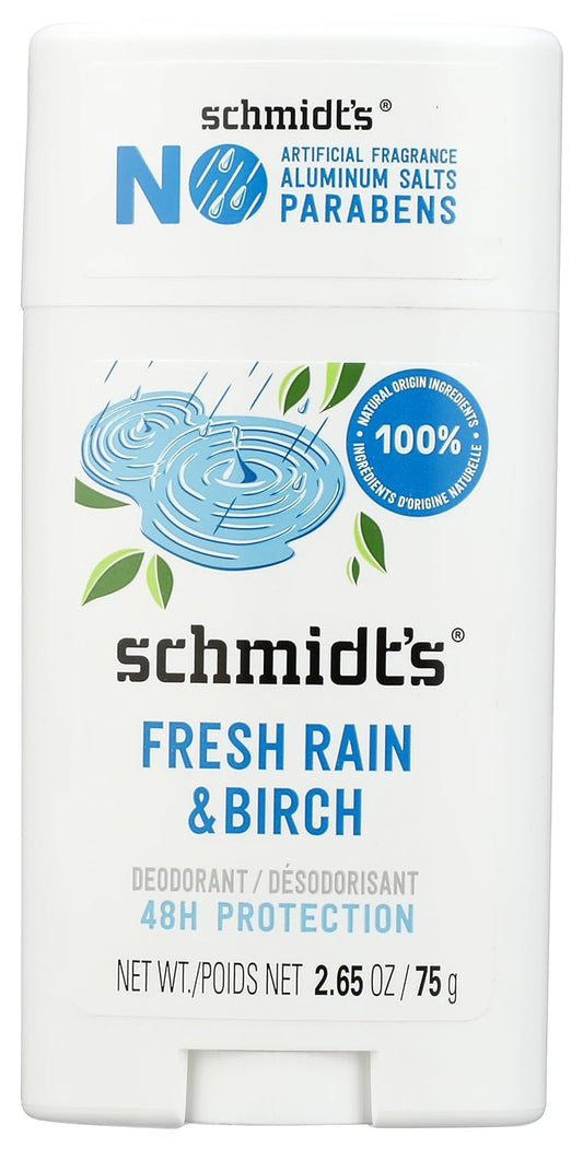 SCHMIDTS DEODORANT Fresh Rain & Birch Deodorant, 2.65 OZ