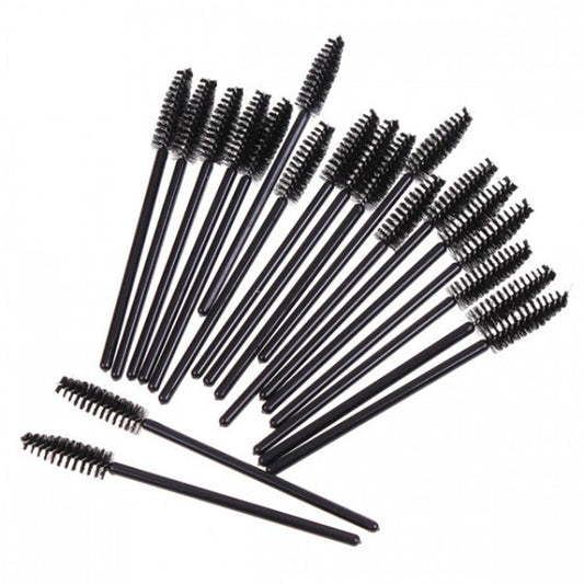100PCS Disposable Eyelash Eye Lash Makeup Brush Mascara Wands Applicator Makeup Kits Black