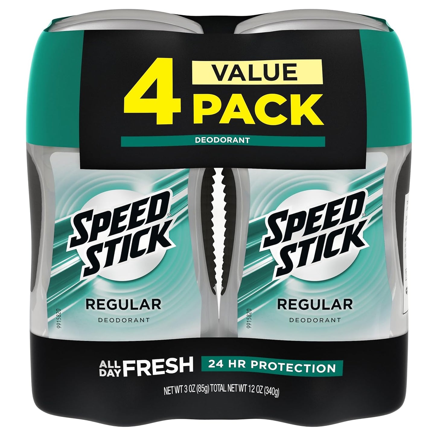 Speed Stick Deodorant for Men, Aluminum Free, Regular - 3 Ounce (4 Pack)