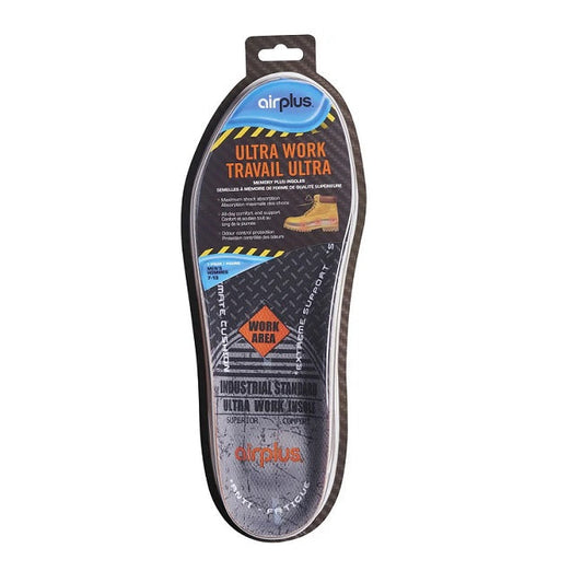 Airplus Ultra Work Memory Plus Insoles 1 Pair Men's Size 7-13