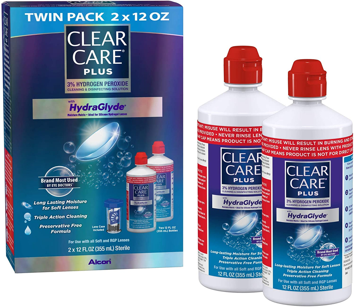 Clear Care Plus with Hydraglyde (2-pack, 360mL each)