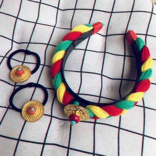 Tibetan-style jewelry pressed braids Headwear ethnic hair hoop hairline