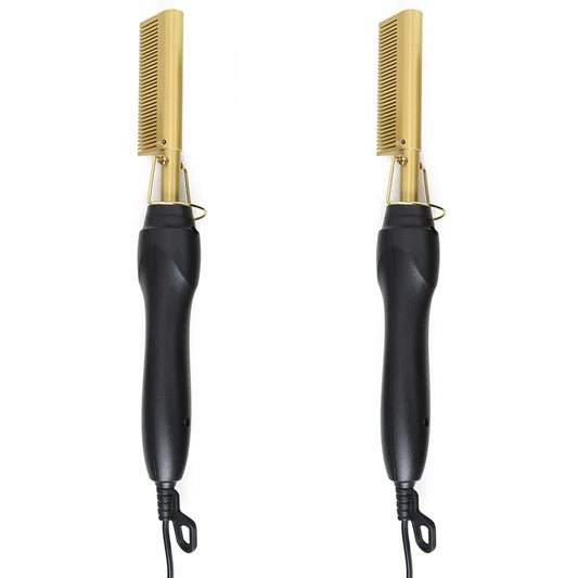 Hair Straightener Flat Irons Straightening Brush Hot Heating Comb Hair