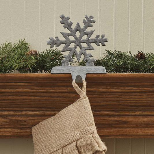 Snowflake Stocking Hanger - Galvanized