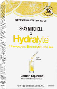 Hydralyte x Shay Mitchell Electrolyte Granules - Lemon Squeeze 12 x 6g packets
