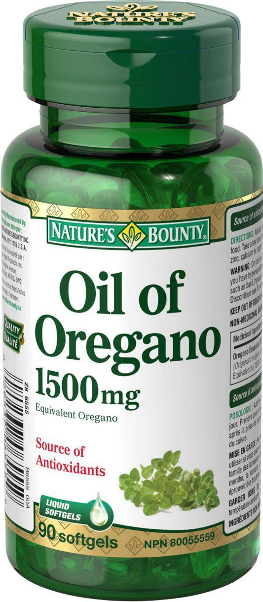 Nature's Bounty Oil of Oregano 1500 mg - 90 soft gels