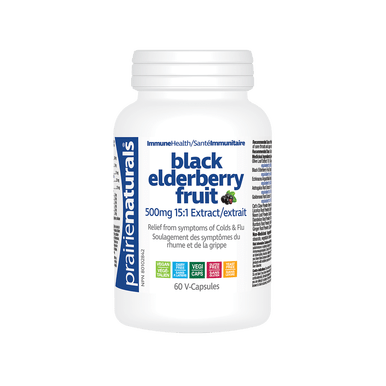 Prairie Naturals Black Elder Berry Fruit 500mg 15:1 Extract
