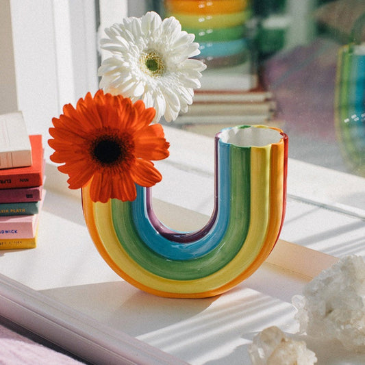Ceramic Rainbow Vase