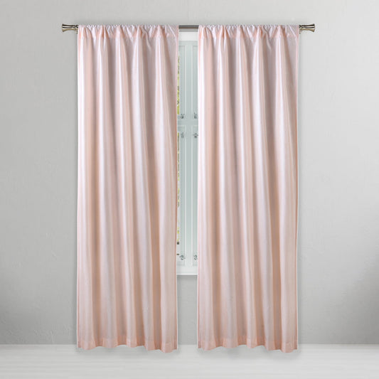 Set of 2: Embossed Crinkie Semi-Sheer Window Curtain Pair Panel