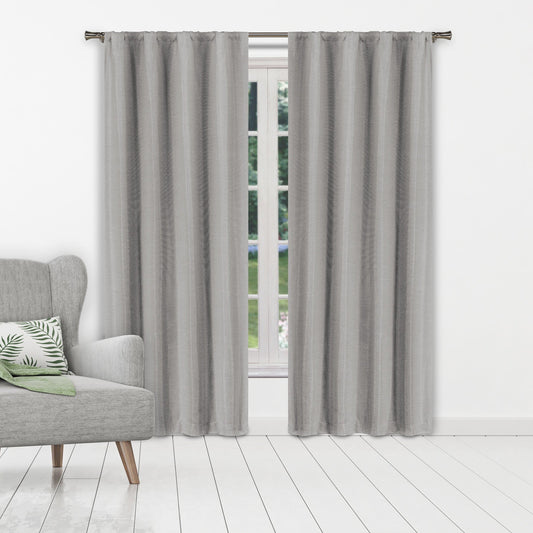 Set of 2: Heavy Solid Textured Blackout Thermal Window Curtain Pair Panel