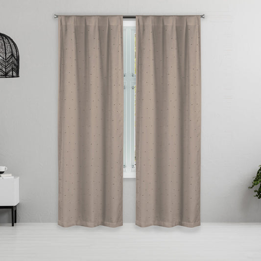 Set of 2: Pearl Detailing Design Blackout Window Curtain Pair Panel