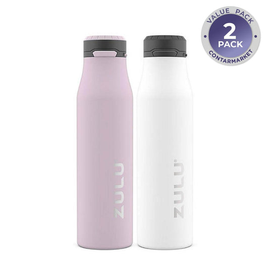 ZULU Stainless Insulated Water Bottle, 2 Pack (Assorted Colors) - 26 Oz