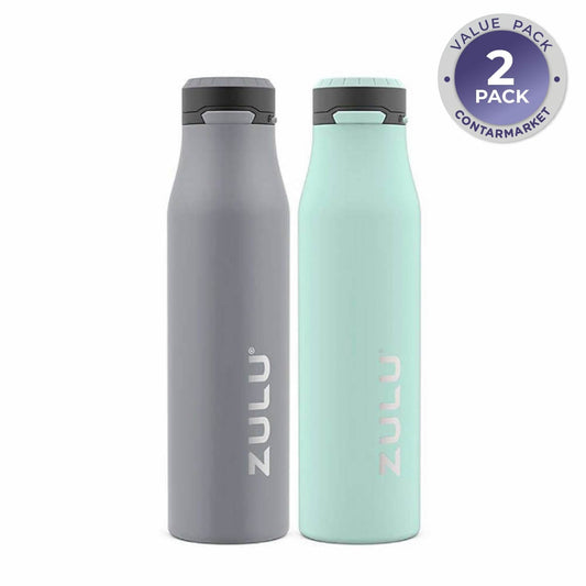 ZULU Stainless Insulated Water Bottle, 2 Pack (Assorted Colors) - 26 Oz