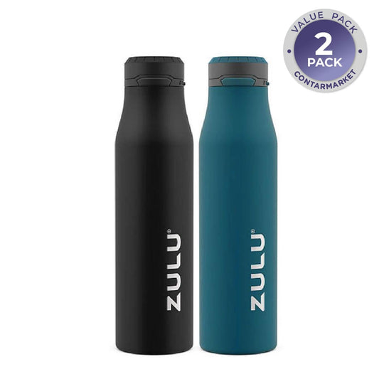 ZULU Stainless Insulated Water Bottle, 2 Pack (Assorted Colors) - 26 Oz